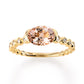 Morganite and Diamond Ring in 14K Yellow Gold